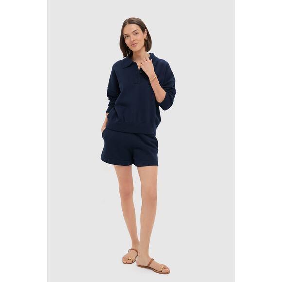 POMANDER PLACE Navy Knit Beau Shorts Size M NWT Retail $98 Tuckernuck - Picture 4 of 8